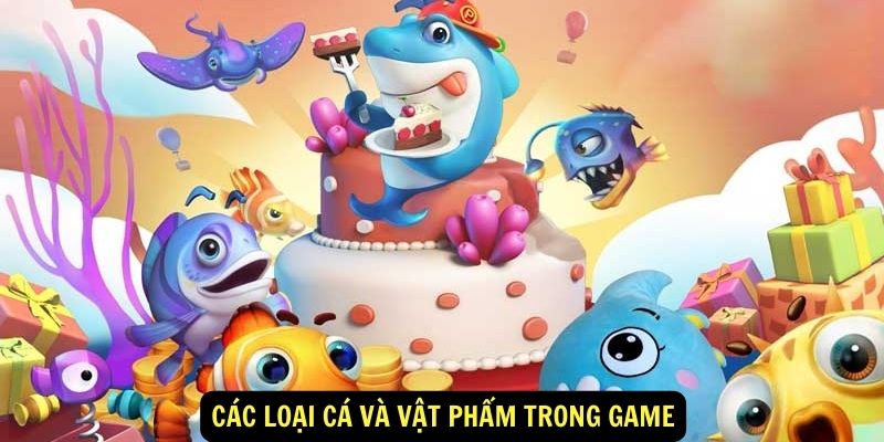 Các loại cá và vật phẩm trong game